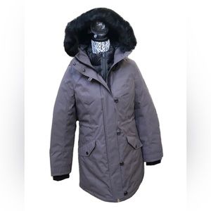 UGG WOMEN ADIRONDACK DARK GREY GRAY 3 IN 1 HOODED DOWN PARKA JACKET COAT Size XS